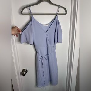 Off the shoulder wrap dress